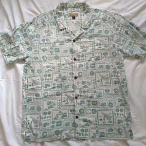 Patagonia Mens LARGE Limited Edition Pataloha Shirt Hawaiian Opihi Print.Very